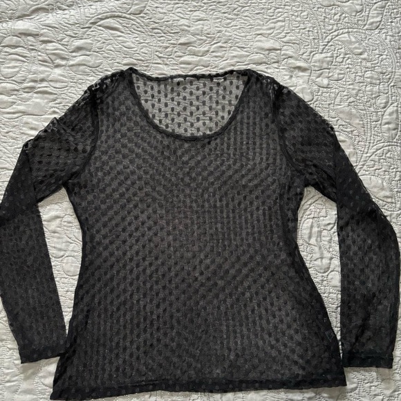 LONG SLEEVE MESH TOP - Picture 1 of 2